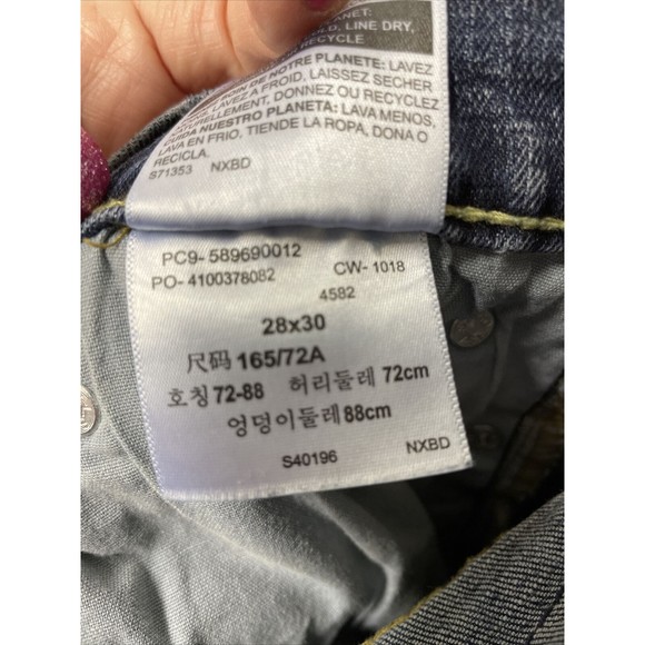 Levis Jeans Mens Size 28x30 Blue S47 Straight Regular Taper Casual Everyday - Picture 12 of 12